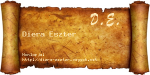 Diera Eszter névjegykártya